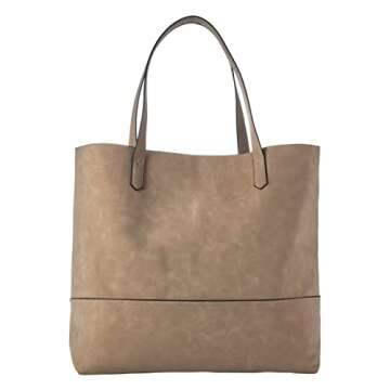 K. Carroll Accessories Oversized suede Taylor Tote in Taupe