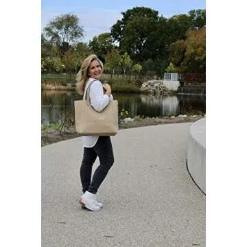K. Carroll Accessories Oversized suede Taylor Tote in Taupe