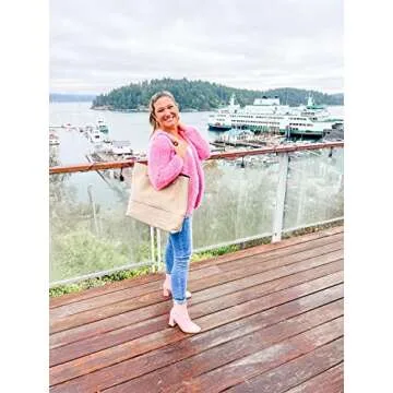 K. Carroll Accessories Oversized suede Taylor Tote in Taupe