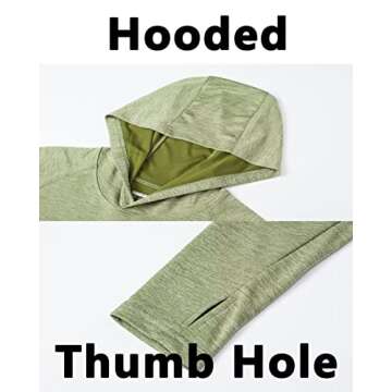 KEFITEVD Women's Long Sleeve UPF 50+ Performance Shirts Sun Protection Shirt with Hood for Hiking,Camping,Fishing,Running