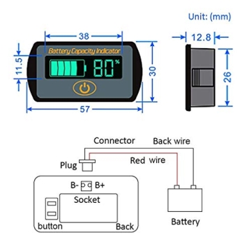 Battery Monitor for Accurate Battery Testing DC12V to 60V