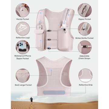 Zelvot Running Hydration Vest for Comfort and Safety