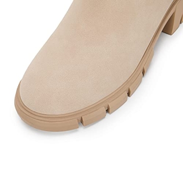 Ruanyu Womens Stylish Chunky Ankle Boots with Comfort