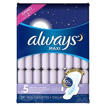 Always Maxi Size 5 Overnight Pads – 54 Count Unscented Pack