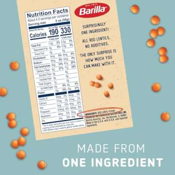 Barilla Red Lentil Rotini Pasta High Protein Gluten Free
