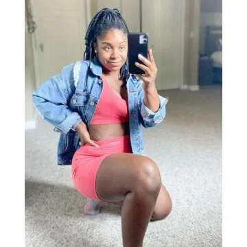 TomTiger Yoga Shorts for Women Tummy Control High Waist Biker Shorts Exercise Workout Butt Lifting Tights Women's Short Pants (Red, S)