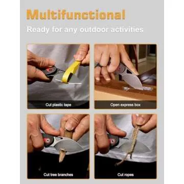 XTOUC Small Pocket Knife 2.5" Stone Wash D2 Blade Folding Knives Reversible Pocket Clip Comfortable Micarta Handle EDC Knife Thumb Hole Opening Ideal Gift for Men Women(Seed J01)