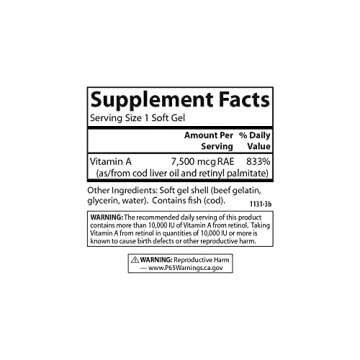 Carlson Vitamin A, 25000 IU for Vision and Skin Health