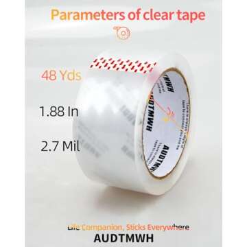 AUDTMWH Heavy Duty Packing Tape - Clear & Reliable
