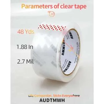 AUDTMWH Heavy Duty Packing Tape - Clear & Reliable