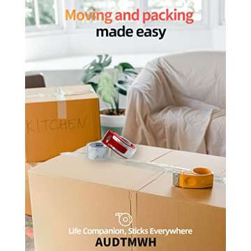 AUDTMWH Heavy Duty Packing Tape - Clear & Reliable