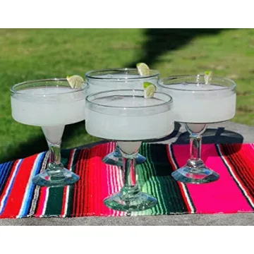 Dos Sueños Hand Blown Margarita Glasses Set - 16 oz