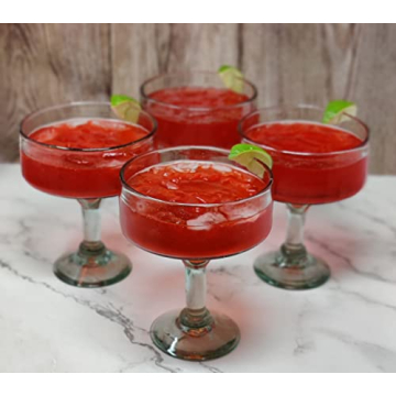 Dos Sueños Hand Blown Margarita Glasses Set - 16 oz