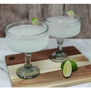 Dos Sueños Hand Blown Margarita Glasses Set - 16 oz