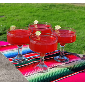 Dos Sueños Hand Blown Margarita Glasses Set - 16 oz