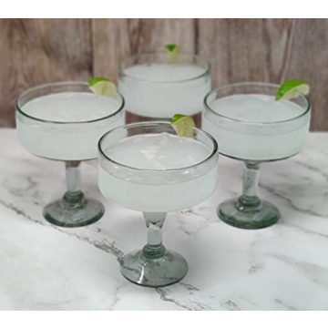 Dos Sueños Hand Blown Margarita Glasses Set - 16 oz