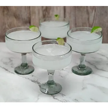 Dos Sueños Hand Blown Margarita Glasses Set - 16 oz