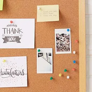 Amazon Basics Push Pins Tacks - Colorful & Durable, 100-Pack