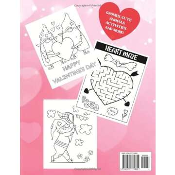 Valentines Day Coloring Book: For Kids, 35 Images / 70 pages of Cute and Fun Activities and Images f...