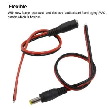 Reliable 12V 5A Barrel Plug Connector Cables for CCTV