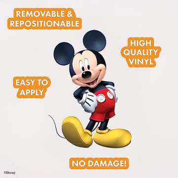 Wall Palz Disney Mickey Mouse Wall Decals - 23" Mickey Mouse Wall Decor with Augmented Reality