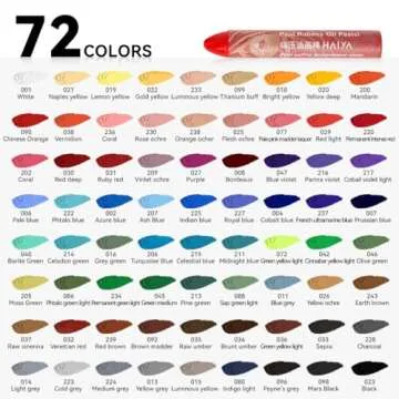 Paul Rubens Oil Pastel, 72 Vibrant Colors Soft Oil Pastel Set, Creamy texture Easy to Blend Oil Pastels professional, Bullet Heads Oil Pastels for Artists, Painting, Drawing, Beginners