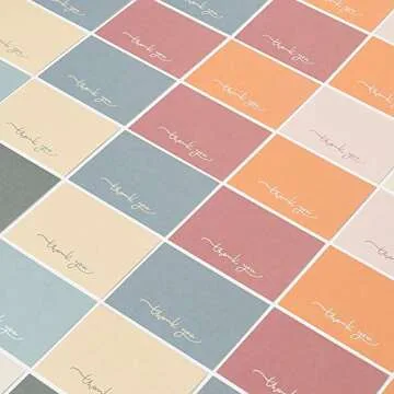 Monolike Message Thank You Card - Mix 40 Mini Single cards, 20 envelopes Package
