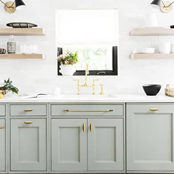 Goo-Ki Antique Brass Drawer Pulls 6 Pack for Kitchen Cabinets