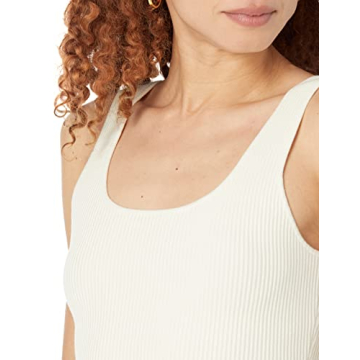 Sustainable FEMI Scoop Neck Ribbed Cropped Tank for Women