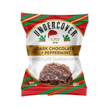 Undercover Chocolate Quinoa Crisps - Peppermint Variety Pack | 70-Count, Individually Wrapped Crisps...