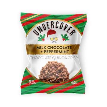 Undercover Chocolate Quinoa Crisps - Peppermint Variety Pack | 70-Count, Individually Wrapped Crisps | Gluten Free, Nut-Free, Allergen Friendly, Kosher