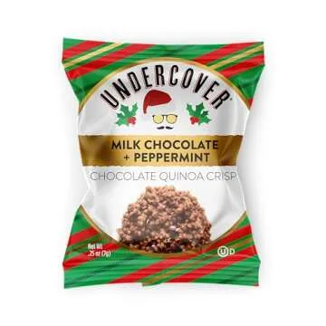 Undercover Chocolate Quinoa Crisps - Peppermint Variety Pack | 70-Count, Individually Wrapped Crisps | Gluten Free, Nut-Free, Allergen Friendly, Kosher