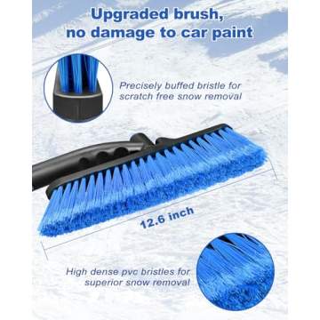 Auccutro Ice Scraper Brush with Foam Grip