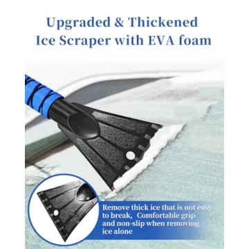 Auccutro Ice Scraper Brush with Foam Grip