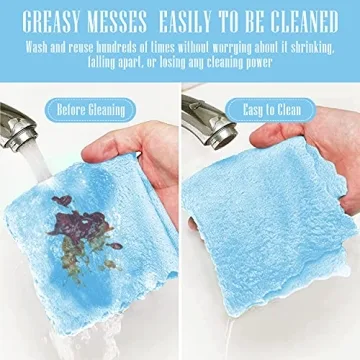 Super Absorbent 24 Pack Kitchen Dishcloths - Reusable