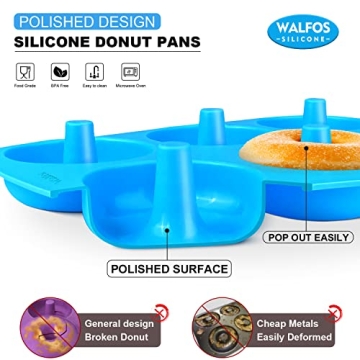 Walfos Silicone Donut Mold Set | Non-Stick BPA Free Baked Donuts
