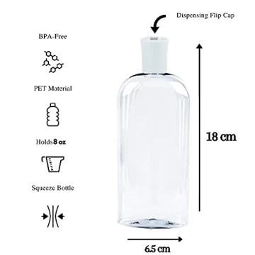 JNDUBZ Squeeze Bottle Set - 8 oz Reusable Travel Bottles