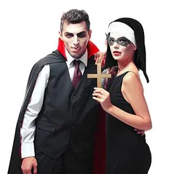 Syhood Nun Costume Set - Hat, Collar & Cross Pendant