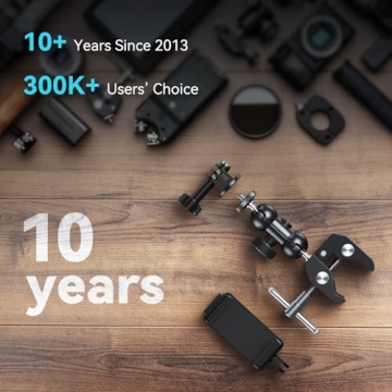 SMALLRIG Camera Mount Clamp Kit, Ball Head Magic Arm with Clamp, Super Clamp with Non-Slip Threads, for Gopro, Webcam, Camera, Phone, Monitor and Light