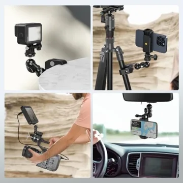 SMALLRIG Camera Mount Clamp Kit, Ball Head Magic Arm with Clamp, Super Clamp with Non-Slip Threads, for Gopro, Webcam, Camera, Phone, Monitor and Light