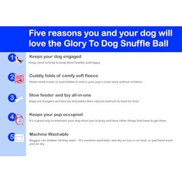 Glory To Dog Puppy and Small Breed Snuffle Interactive Foraging Dog Puzzle Ball Toy Pink