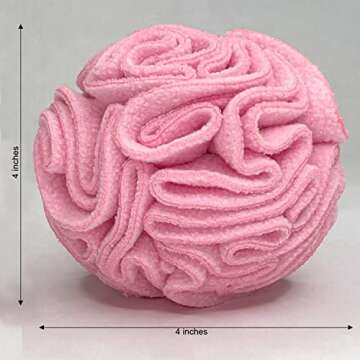 Glory To Dog Puppy and Small Breed Snuffle Interactive Foraging Dog Puzzle Ball Toy Pink