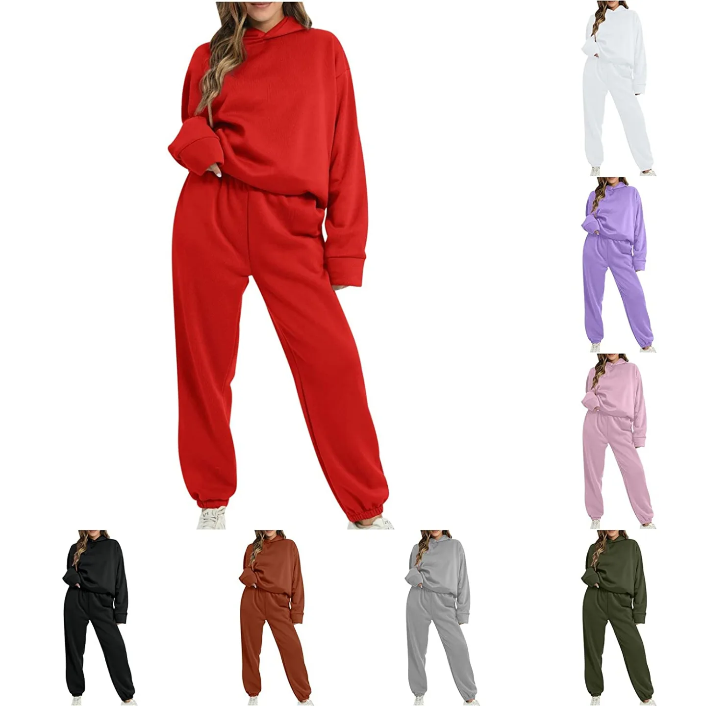 Women's Cozy Hoodie & Sweatpants 2 Piece Set