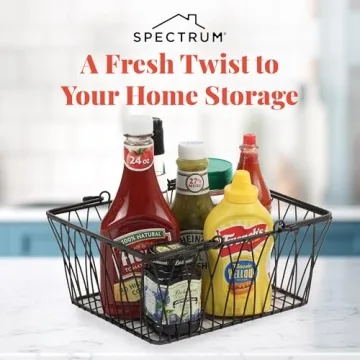 Elegant Spectrum Twist Wire Basket for Home Organization