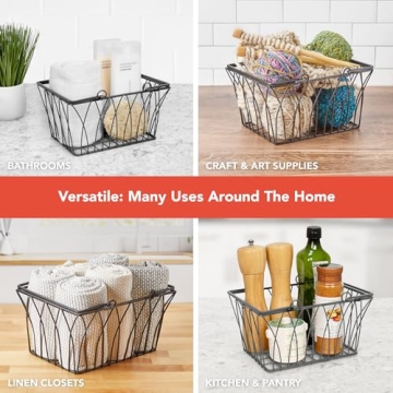 Elegant Spectrum Twist Wire Basket for Home Organization