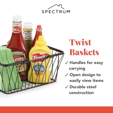 Elegant Spectrum Twist Wire Basket for Home Organization