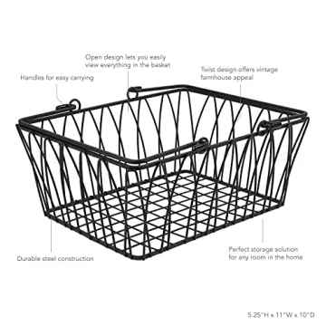 Elegant Spectrum Twist Wire Basket for Home Organization