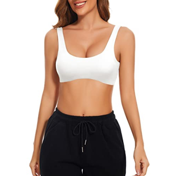 Meladyan Women Sports Bra Wireless Support Cami Design