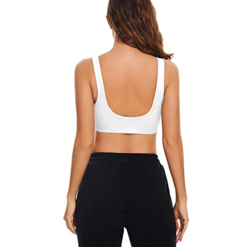 Meladyan Women Sports Bra Wireless Support Cami Design