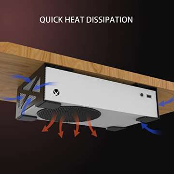 Monzlteck Universal Under Desk Storage Mount for Xbox Series S, Xbox One S/X,Xbox 360,PS4 Slim/pro,Compatible with CPU,UPS,Small Form Factor Desktop Tower, Mini pc